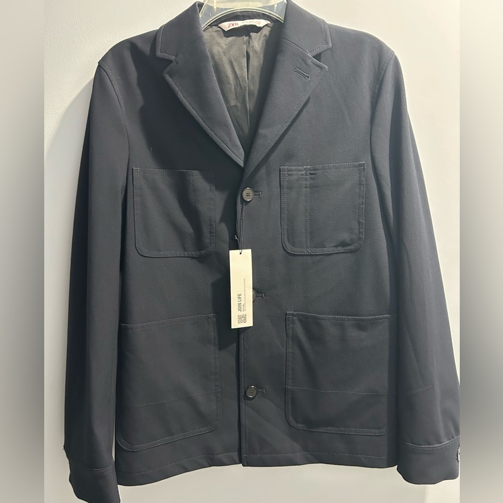 Zara Classic Dark Navy Jacket/ Blazer